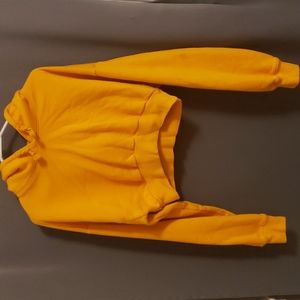 Mustard crop hoodie